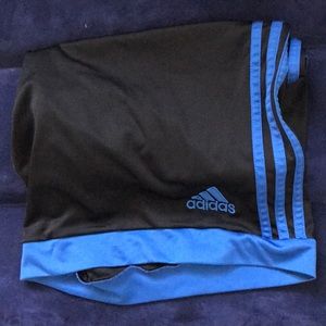 Adidas blue and black large shorts